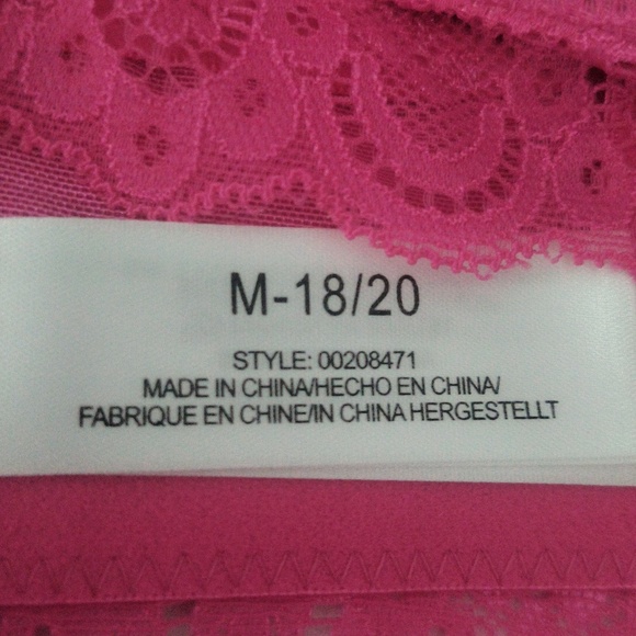 New Hot Pink Lace Bralette - Size M (18-20) - Picture 6 of 9